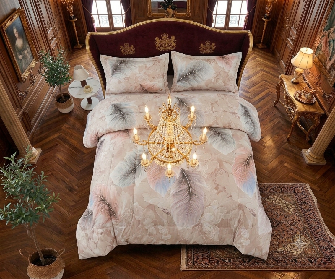 طقم لحاف نفرين  6قطع كنج سايز خامه ماكروفيبر 
السعر (130) ريال 
1لحاف نفرين220*240
1شرشف200*200*30 
4تلبيس مخدات70* 50